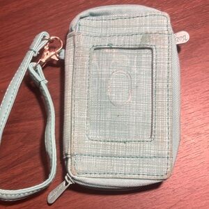 Thirty-One Aqua Phone Wristlet Case
